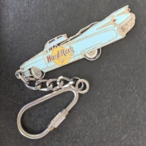 Hard Rock Cafe Convertible Cadillac Key Chain In Tiffany Blue